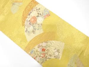 アンティーク　本金箔秋草道長文織出し袋帯（材料）